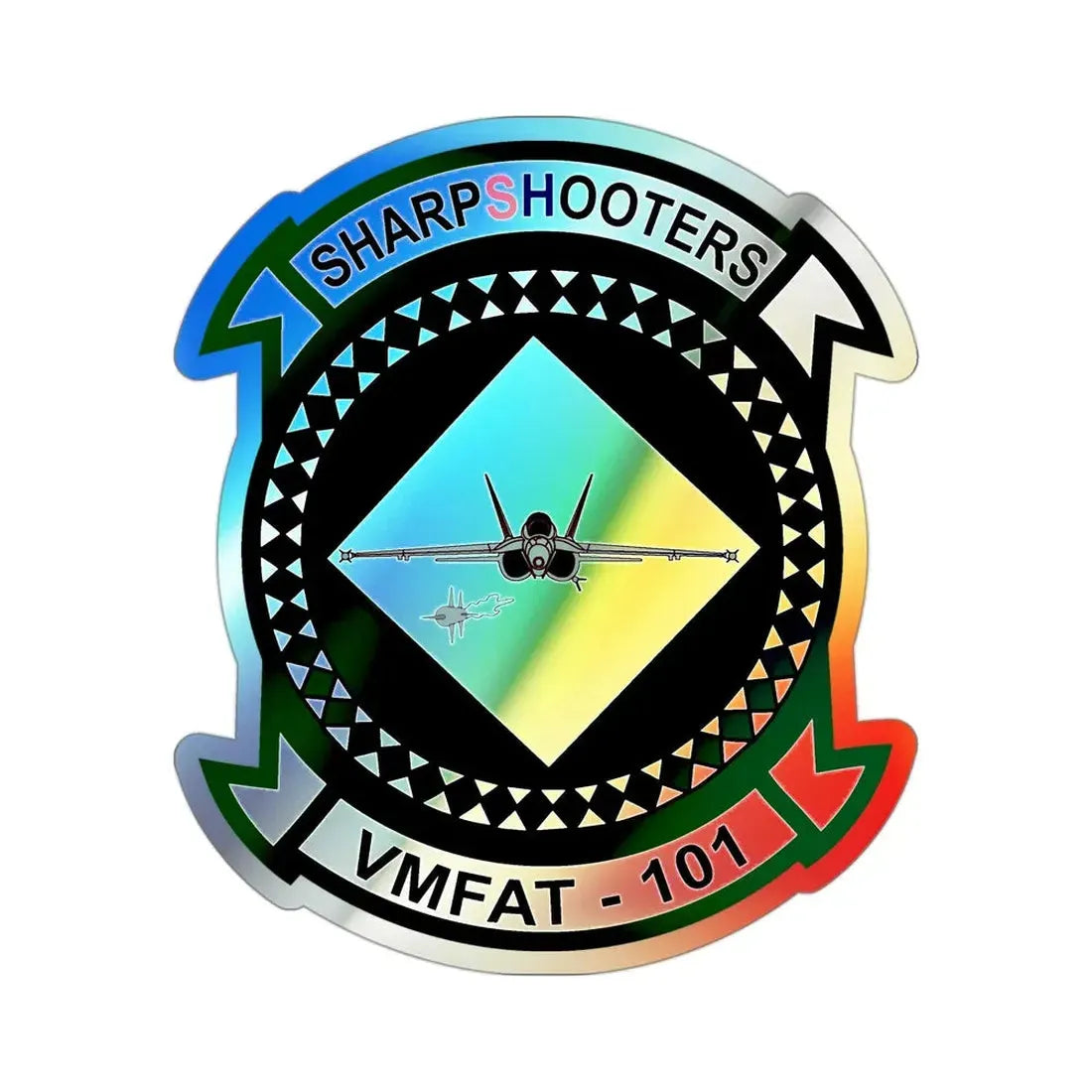 Marine Fighter Attack Training Squadron 101 VMFAT 101 (USMC) Holographic STICKER Die-Cut Vinyl Decal - The Sticker Space