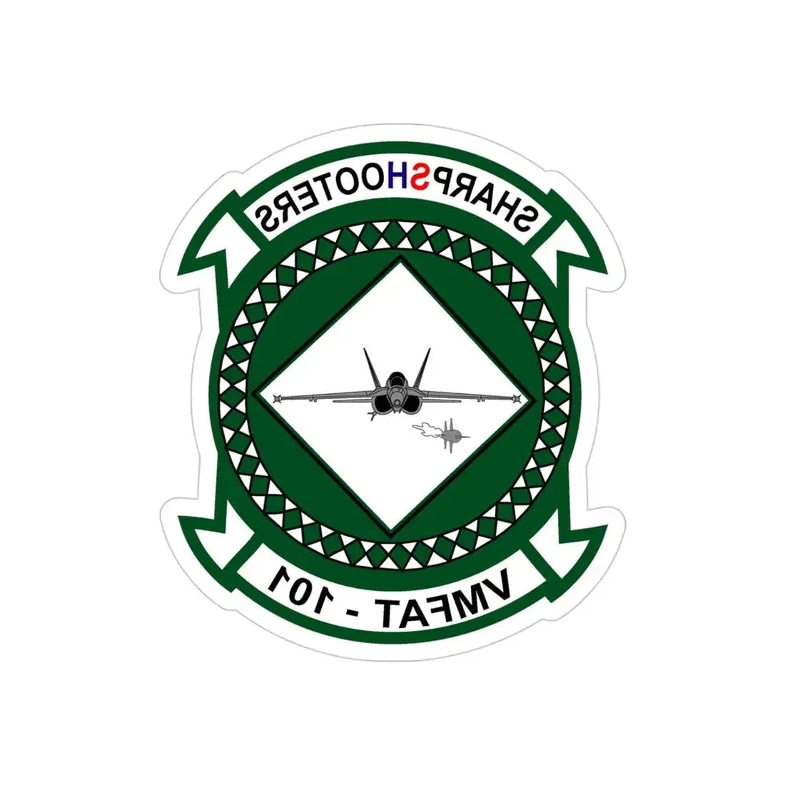 Marine Fighter Attack Training Squadron 101 VMFAT 101 (USMC) REVERSE PRINT Transparent Die-Cut STICKER - The Sticker Space
