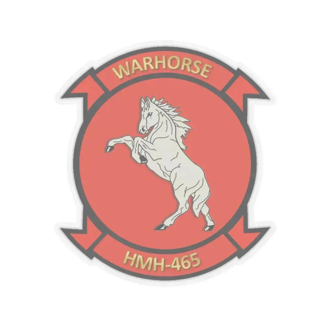 Marine Heavy Helicopter Squadron 465 HMH 465 (USMC) STICKER Vinyl Kiss-Cut Decal 4 Inch Transparent - The Sticker Space
