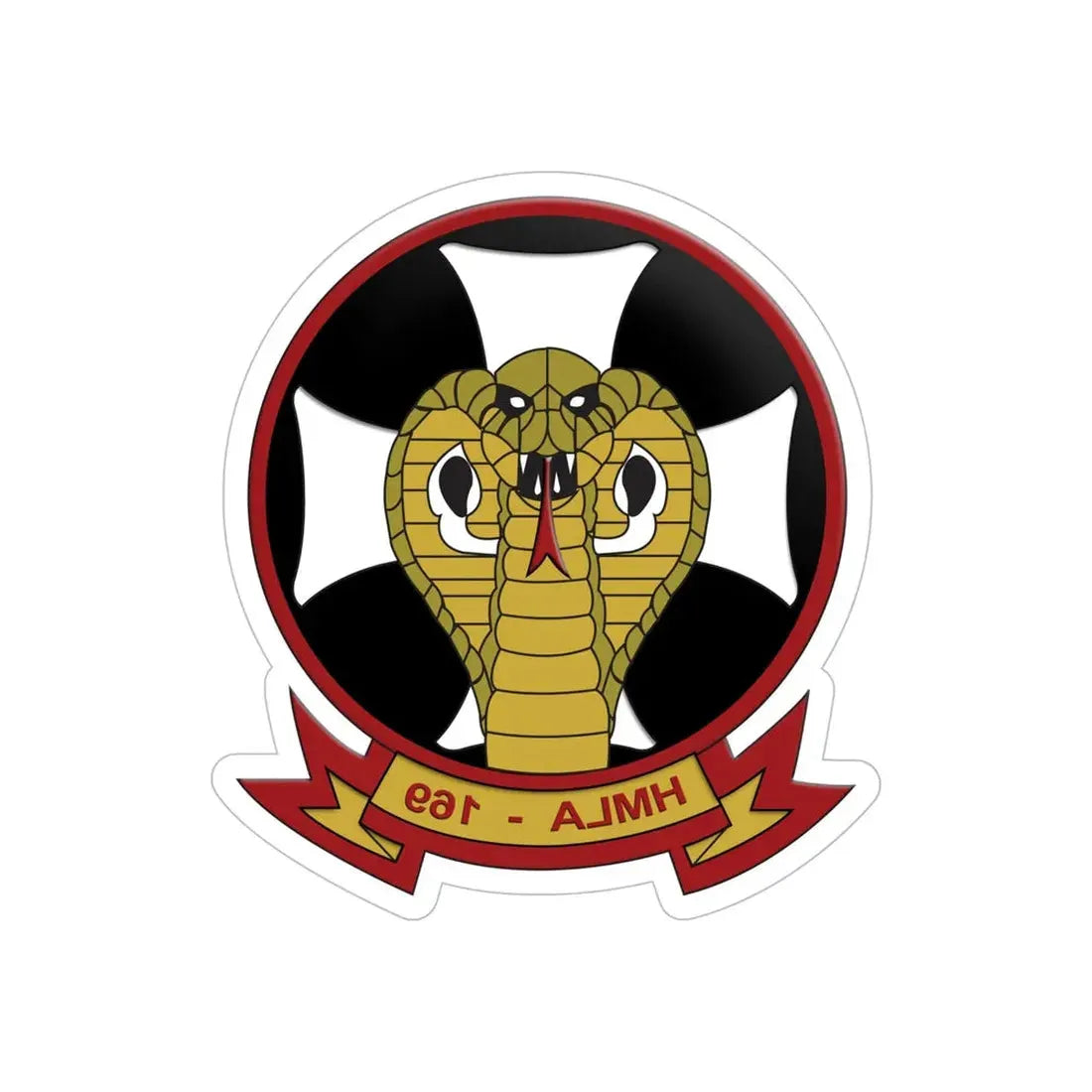Marine Light Attack Helicopter Squadron 169 HMLA 169 (USMC) REVERSE PRINT Transparent Die-Cut STICKER - The Sticker Space