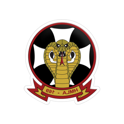 Marine Light Attack Helicopter Squadron 169 HMLA 169 (USMC) REVERSE PRINT Transparent STICKER-3" × 3"-The Sticker Space