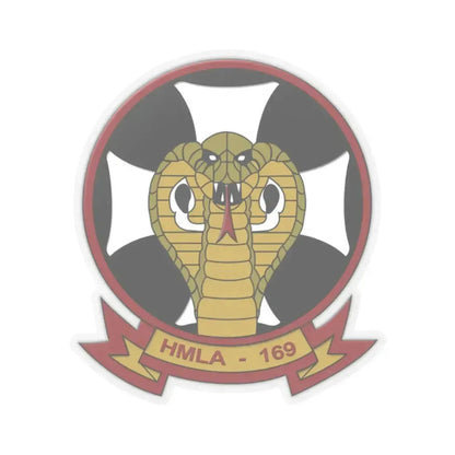 Marine Light Attack Helicopter Squadron 169 HMLA 169 (USMC) STICKER Vinyl Kiss-Cut Decal 2 Inch Transparent - The Sticker Space