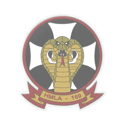 Marine Light Attack Helicopter Squadron 169 HMLA 169 (USMC) STICKER Vinyl Kiss-Cut Decal 4 Inch Transparent - The Sticker Space