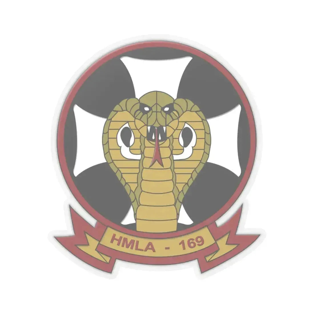 Marine Light Attack Helicopter Squadron 169 HMLA 169 (USMC) STICKER Vinyl Kiss-Cut Decal 6 Inch Transparent - The Sticker Space