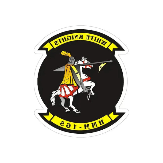 Marine Medium Tilt Rotor Squadron 165 VMM 165 (USMC) REVERSE PRINT Transparent Die-Cut STICKER 6 Inch Die-Cut Transparent - The Sticker Space
