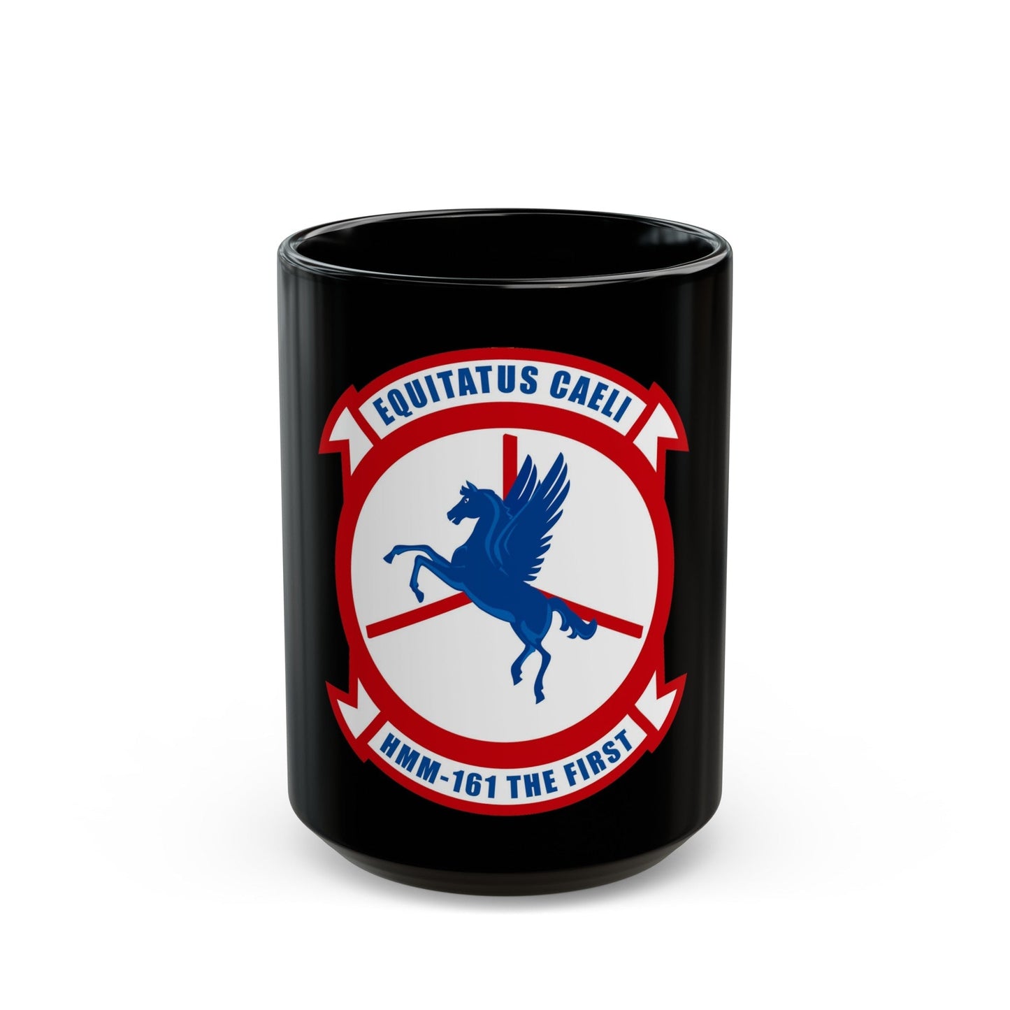 Marine Medium Tiltrotor Squadron 161 VMM 161 (USMC) Black Coffee Mug-15oz-The Sticker Space