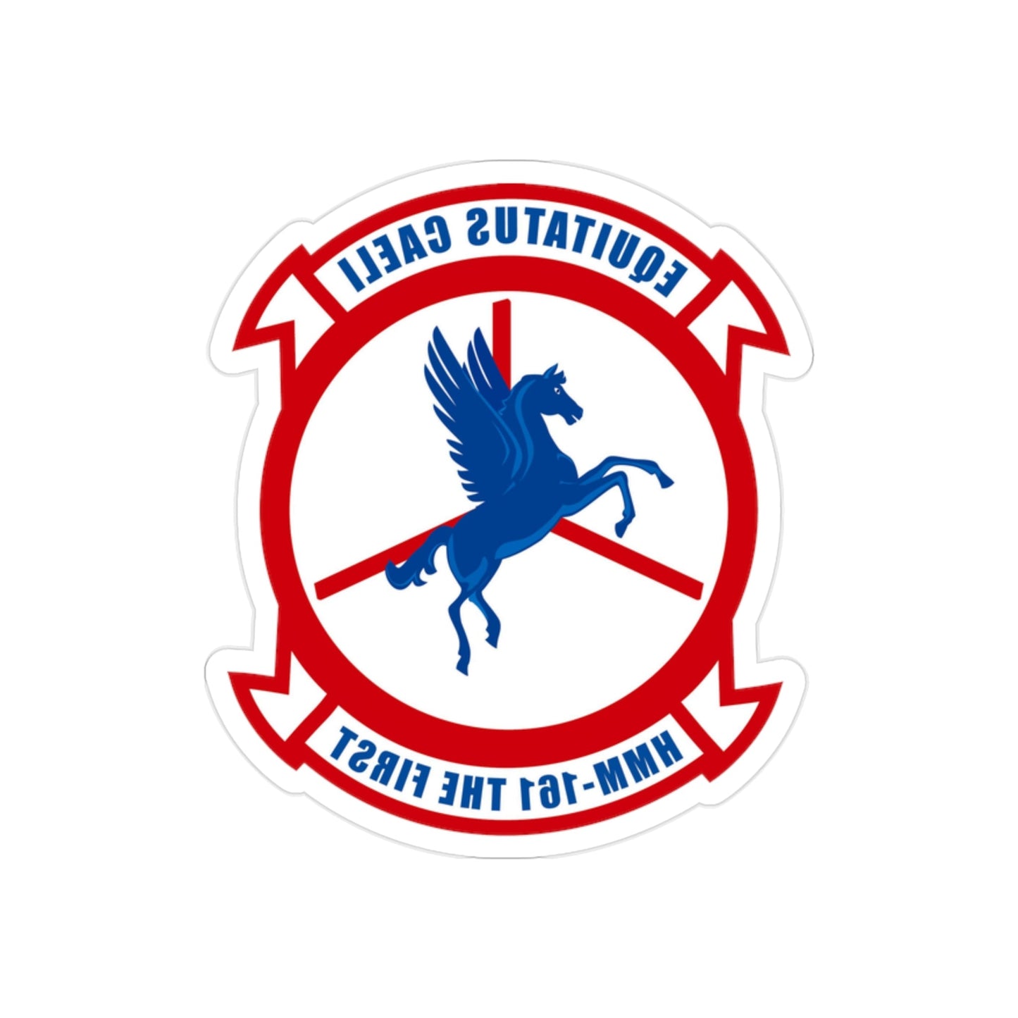 Marine Medium Tiltrotor Squadron 161 VMM 161 (USMC) REVERSE PRINT Transparent STICKER-2" × 2"-The Sticker Space