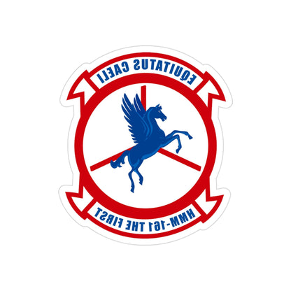 Marine Medium Tiltrotor Squadron 161 VMM 161 (USMC) REVERSE PRINT Transparent STICKER-3" × 3"-The Sticker Space