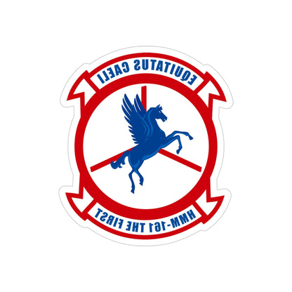 Marine Medium Tiltrotor Squadron 161 VMM 161 (USMC) REVERSE PRINT Transparent STICKER-4" × 4"-The Sticker Space