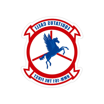 Marine Medium Tiltrotor Squadron 161 VMM 161 (USMC) REVERSE PRINT Transparent STICKER-5" × 5"-The Sticker Space