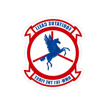 Marine Medium Tiltrotor Squadron 161 VMM 161 (USMC) REVERSE PRINT Transparent STICKER-6" × 6"-The Sticker Space