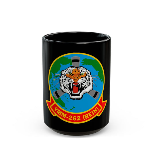 Marine Medium Tiltrotor Squadron 262 VMM 262 (USMC) Black Coffee Mug-15oz-The Sticker Space