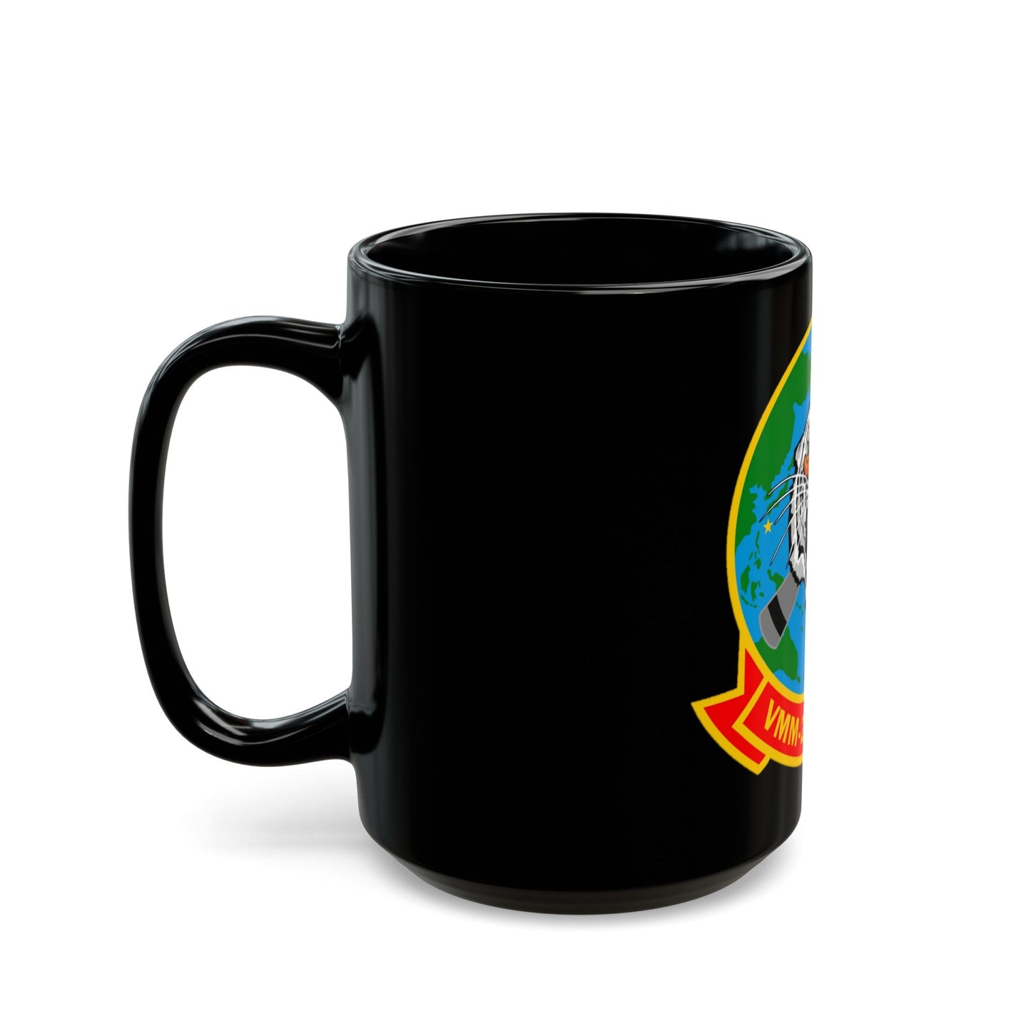 Marine Medium Tiltrotor Squadron 262 VMM 262 (USMC) Black Coffee Mug-The Sticker Space