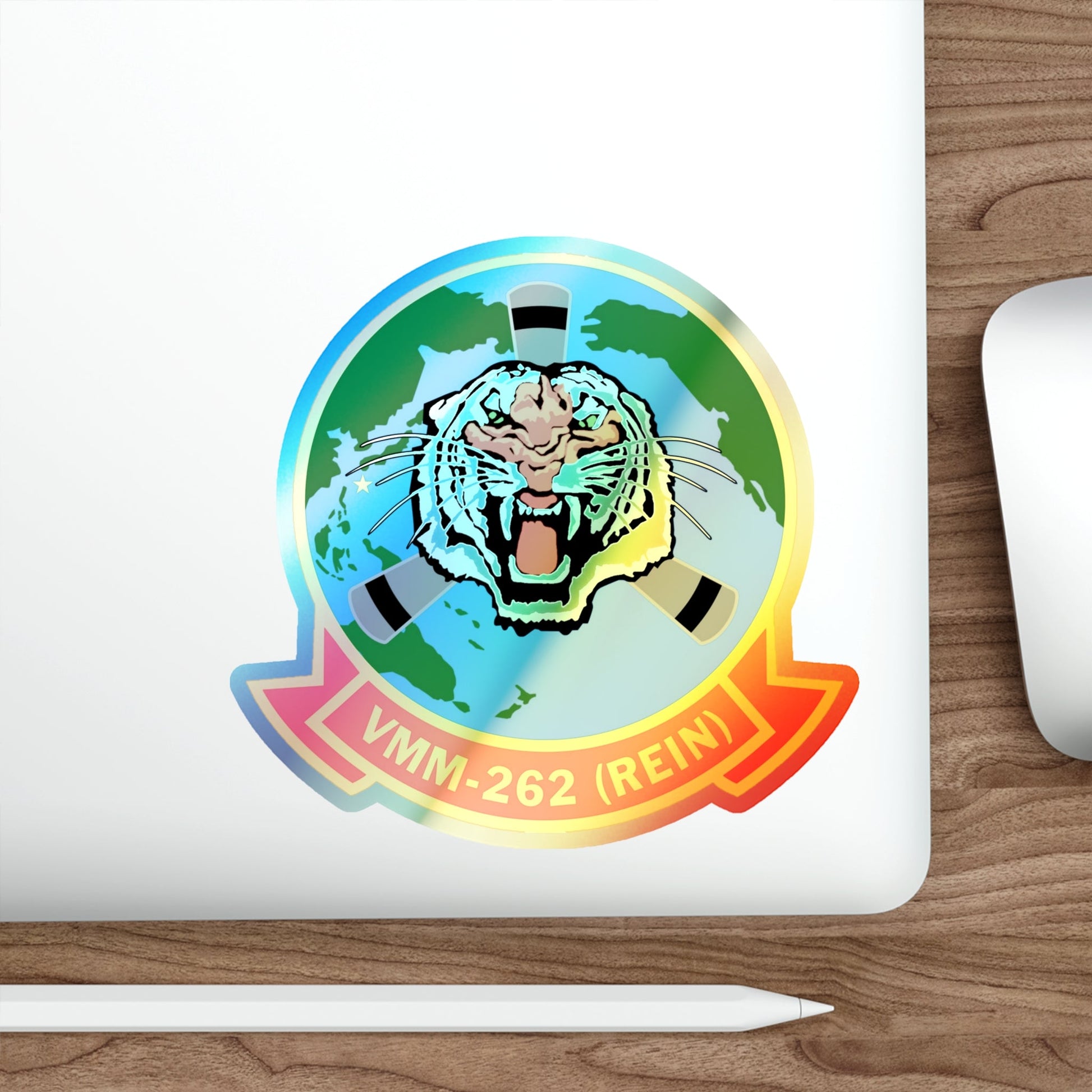 Marine Medium Tiltrotor Squadron 262 VMM 262 (USMC) Holographic STICKER Die-Cut Vinyl Decal-The Sticker Space