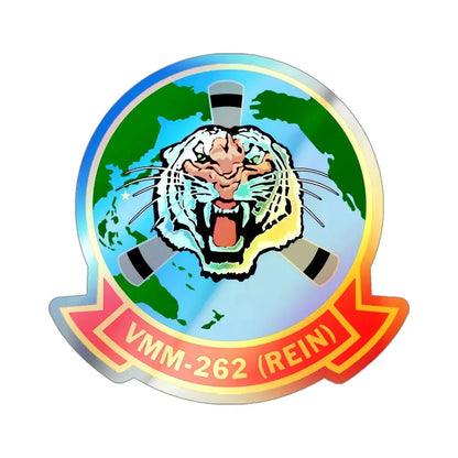 Marine Medium Tiltrotor Squadron 262 VMM 262 (USMC) Holographic STICKER Die-Cut Vinyl Decal 3 Inch Holographic - The Sticker Space
