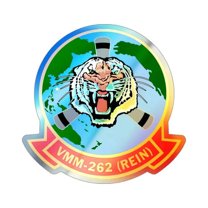 Marine Medium Tiltrotor Squadron 262 VMM 262 (USMC) Holographic STICKER Die-Cut Vinyl Decal 5 Inch Holographic - The Sticker Space