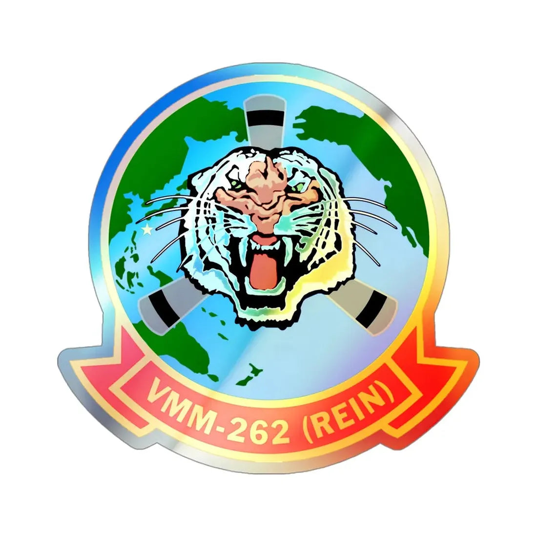 Marine Medium Tiltrotor Squadron 262 VMM 262 (USMC) Holographic STICKER Die-Cut Vinyl Decal - The Sticker Space