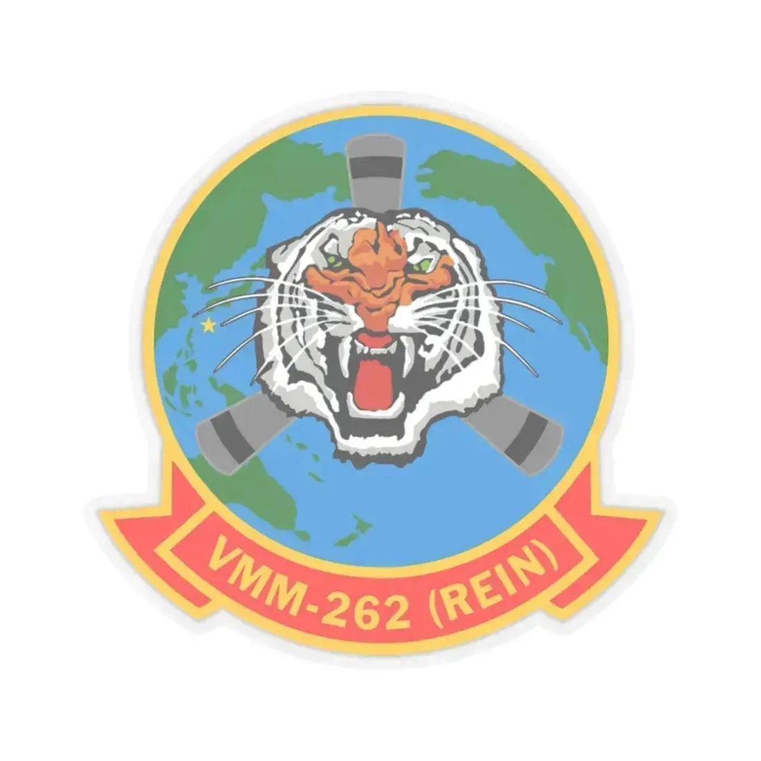 Marine Medium Tiltrotor Squadron 262 VMM 262 (USMC) STICKER Vinyl Kiss-Cut Decal 3 Inch Transparent - The Sticker Space