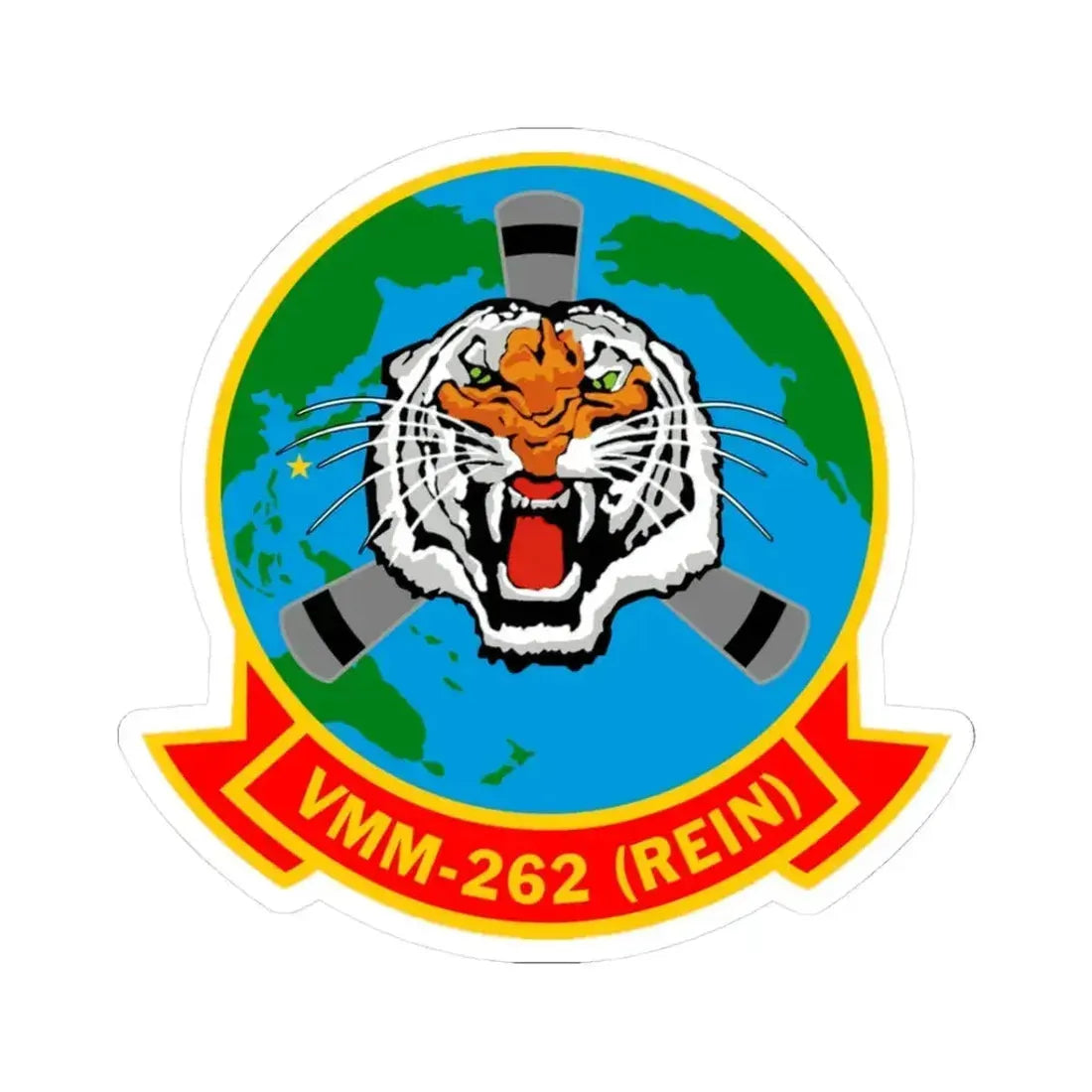 Marine Medium Tiltrotor Squadron 262 VMM 262 (USMC) STICKER Vinyl Kiss-Cut Decal 3 Inch White - The Sticker Space