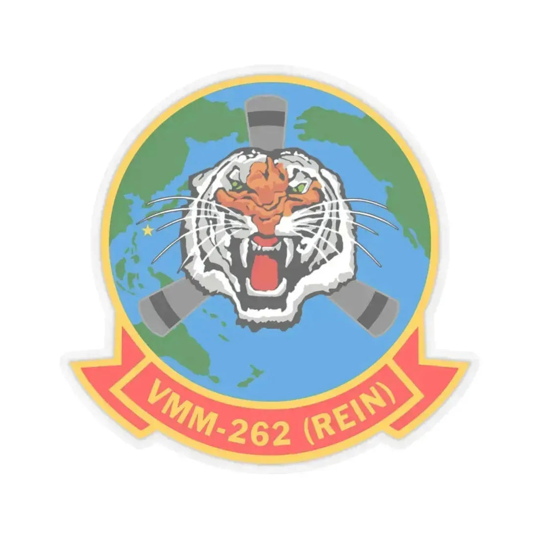 Marine Medium Tiltrotor Squadron 262 VMM 262 (USMC) STICKER Vinyl Kiss-Cut Decal 6 Inch Transparent - The Sticker Space