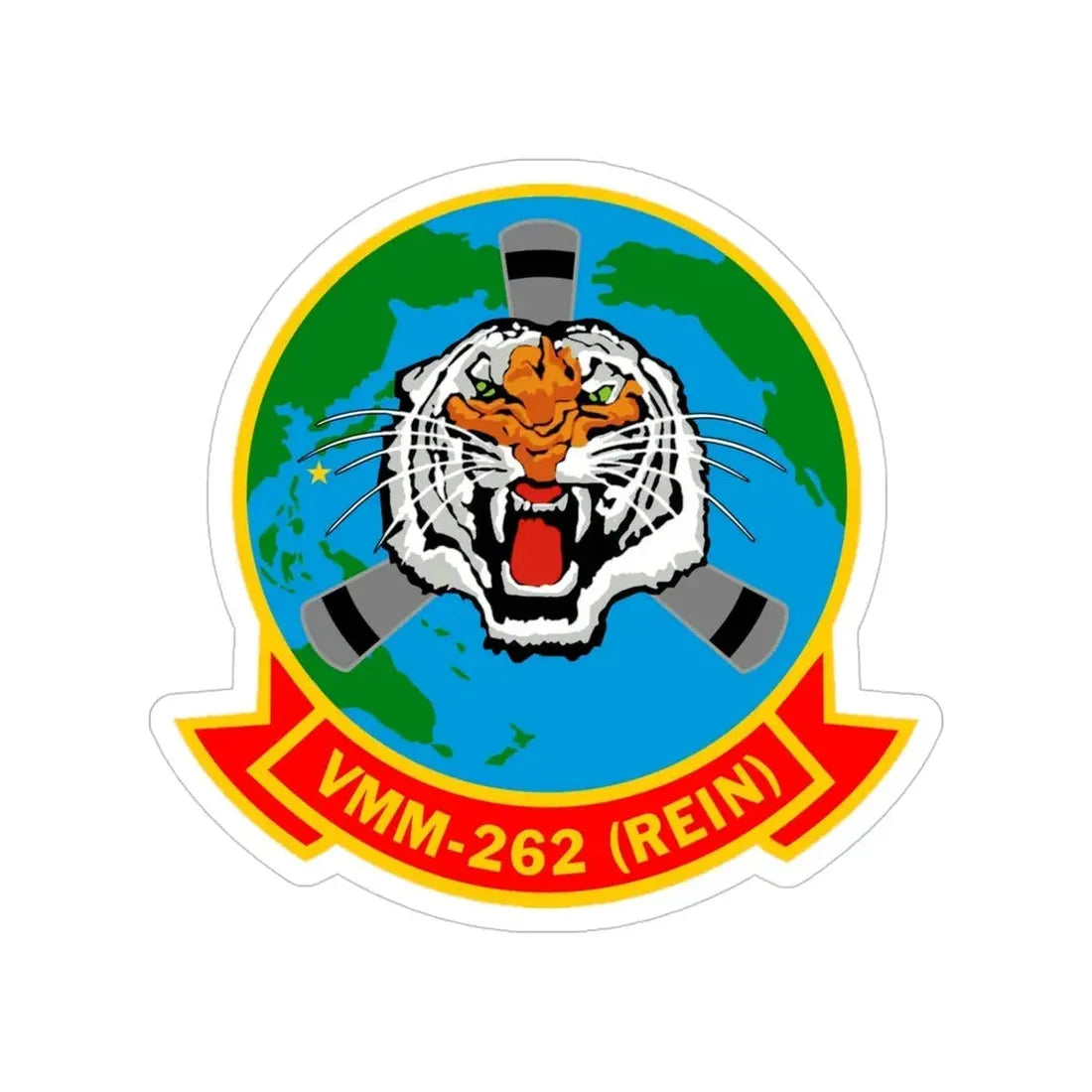 Marine Medium Tiltrotor Squadron 262 VMM 262 (USMC) Transparent STICKER Die-Cut Vinyl Decal 5 Inch - The Sticker Space