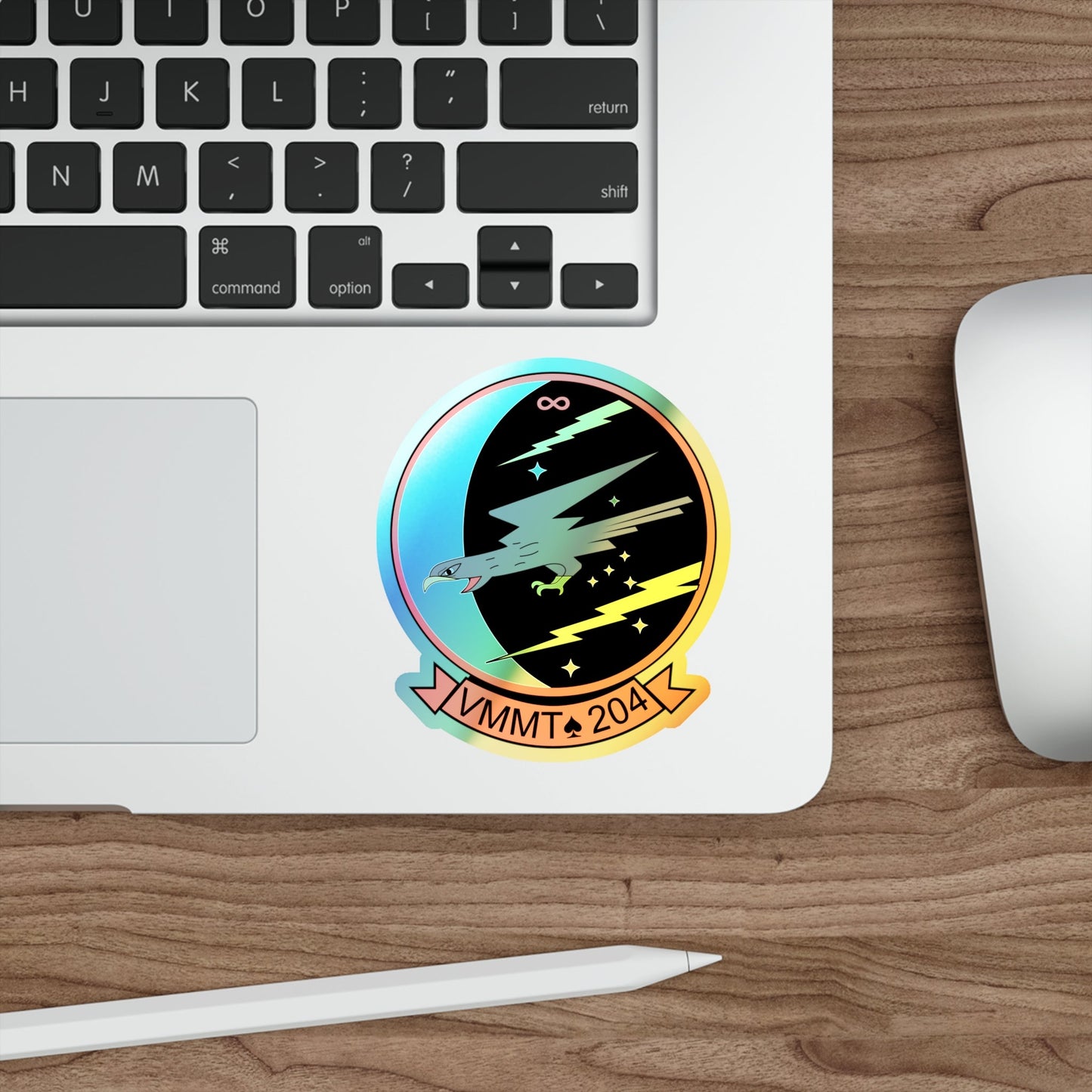 Marine Medium Tiltrotor Training Squadron 204 VMMT 204 (USMC) Holographic STICKER Die-Cut Vinyl Decal-The Sticker Space