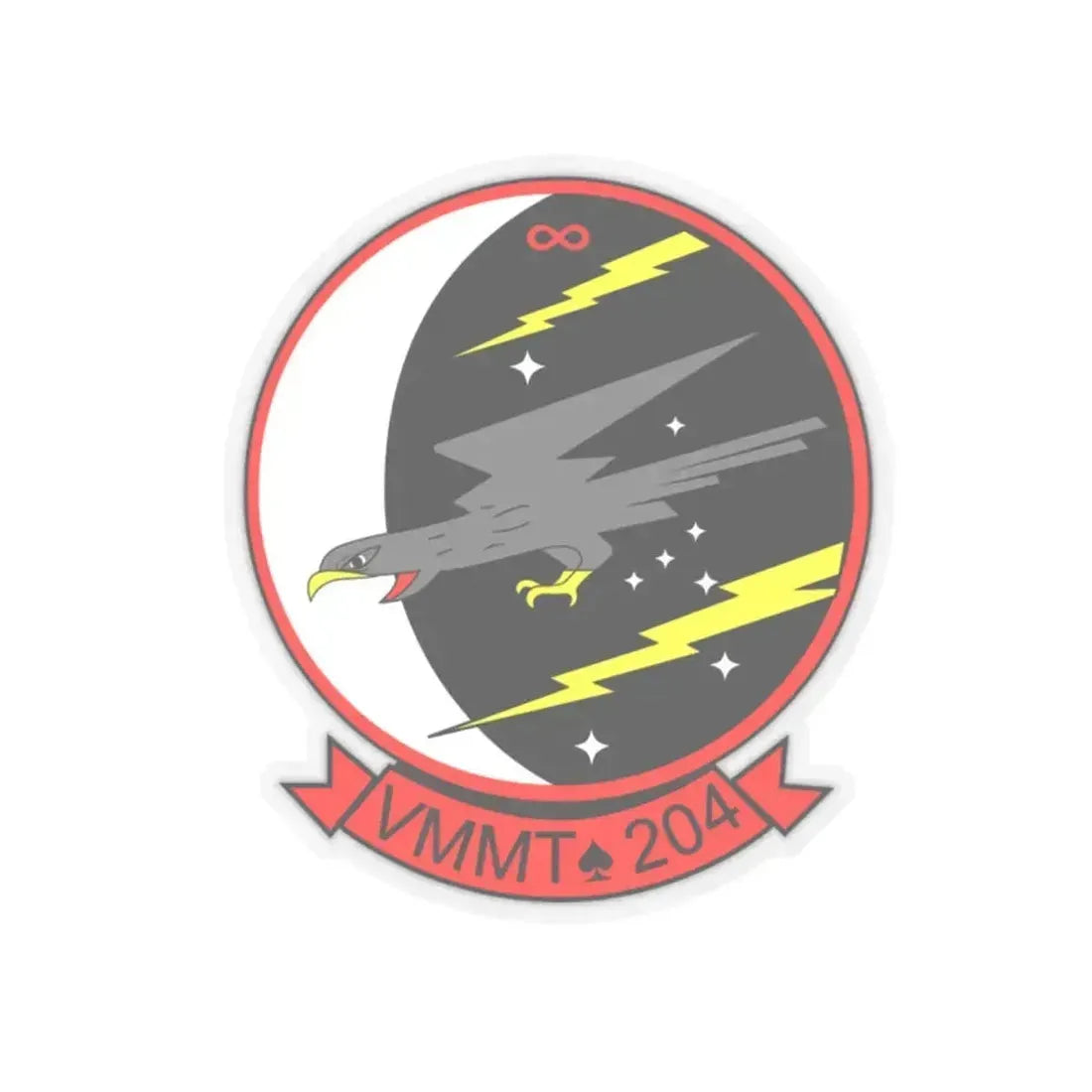 Marine Medium Tiltrotor Training Squadron 204 VMMT 204 (USMC) STICKER Vinyl Kiss-Cut Decal 2 Inch Transparent - The Sticker Space