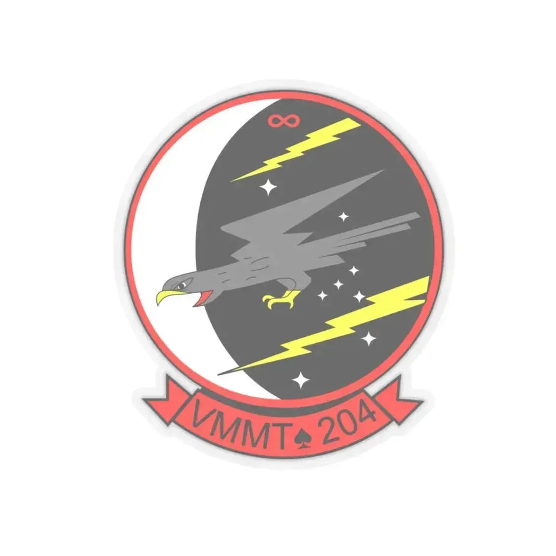Marine Medium Tiltrotor Training Squadron 204 VMMT 204 (USMC) STICKER Vinyl Kiss-Cut Decal 3 Inch Transparent - The Sticker Space