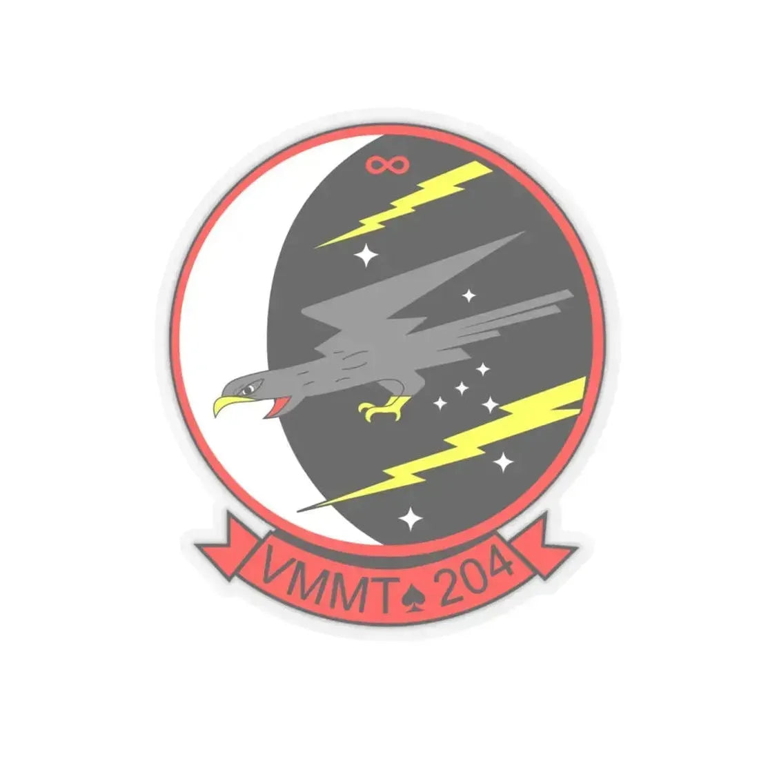 Marine Medium Tiltrotor Training Squadron 204 VMMT 204 (USMC) STICKER Vinyl Kiss-Cut Decal 4 Inch Transparent - The Sticker Space