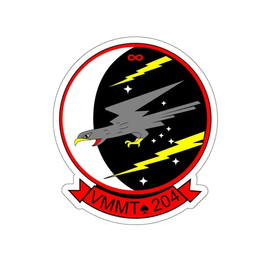 Marine Medium Tiltrotor Training Squadron 204 VMMT 204 (USMC) STICKER Vinyl Kiss-Cut Decal 4 Inch White - The Sticker Space
