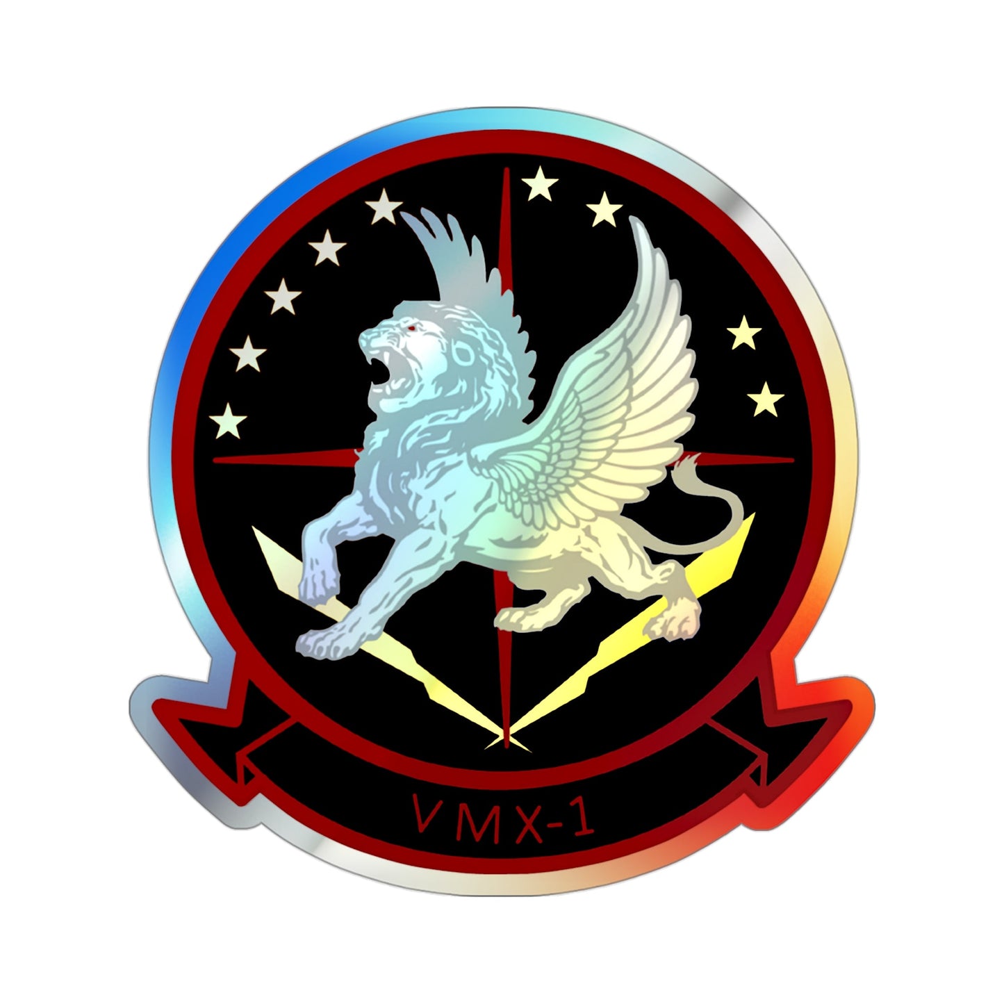 Marine Operational Test and Evaluation Squadron One VMX 1 (USMC) Holographic STICKER Die-Cut Vinyl Decal-3 Inch-The Sticker Space