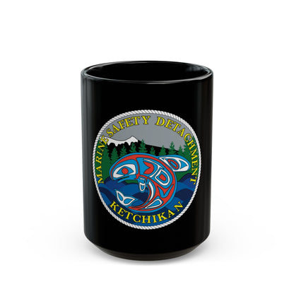 Marine Safety Detachment Ketchikan (U.S. Coast Guard) Black Coffee Mug-15oz-The Sticker Space