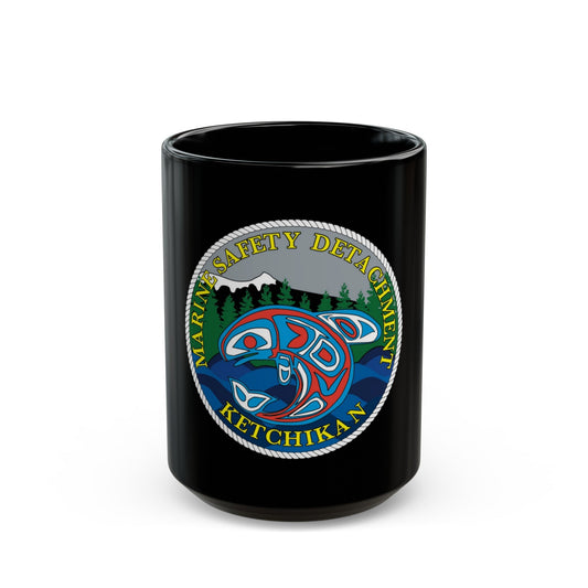 Marine Safety Detachment Ketchikan (U.S. Coast Guard) Black Coffee Mug-15oz-The Sticker Space