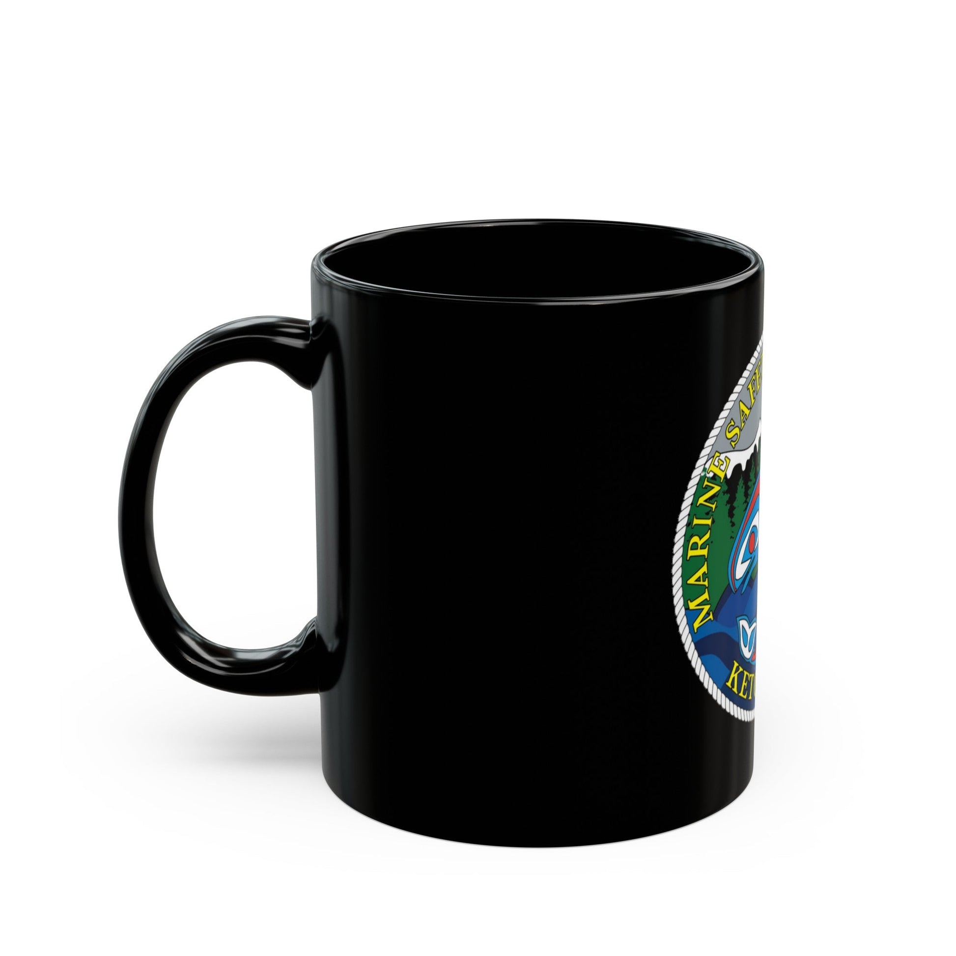 Marine Safety Detachment Ketchikan (U.S. Coast Guard) Black Coffee Mug-The Sticker Space