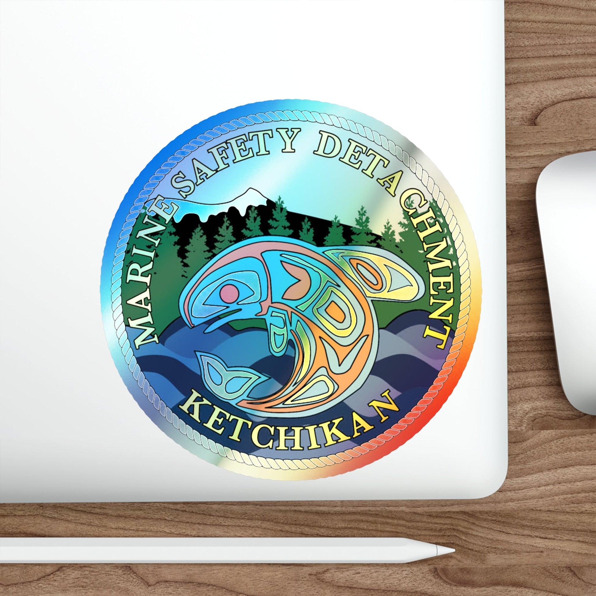 Marine Safety Detachment Ketchikan (U.S. Coast Guard) Holographic STICKER Die-Cut Vinyl Decal-The Sticker Space