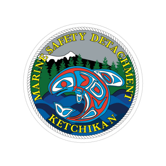 Marine Safety Detachment Ketchikan (U.S. Coast Guard) Transparent STICKER Die-Cut Vinyl Decal-6 Inch-The Sticker Space