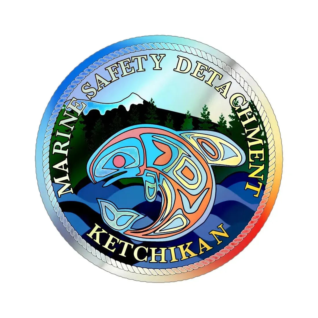 Marine Safety Detachment Ketchikan (U.S. Coast Guard) Holographic STICKER Die-Cut Vinyl Decal - The Sticker Space