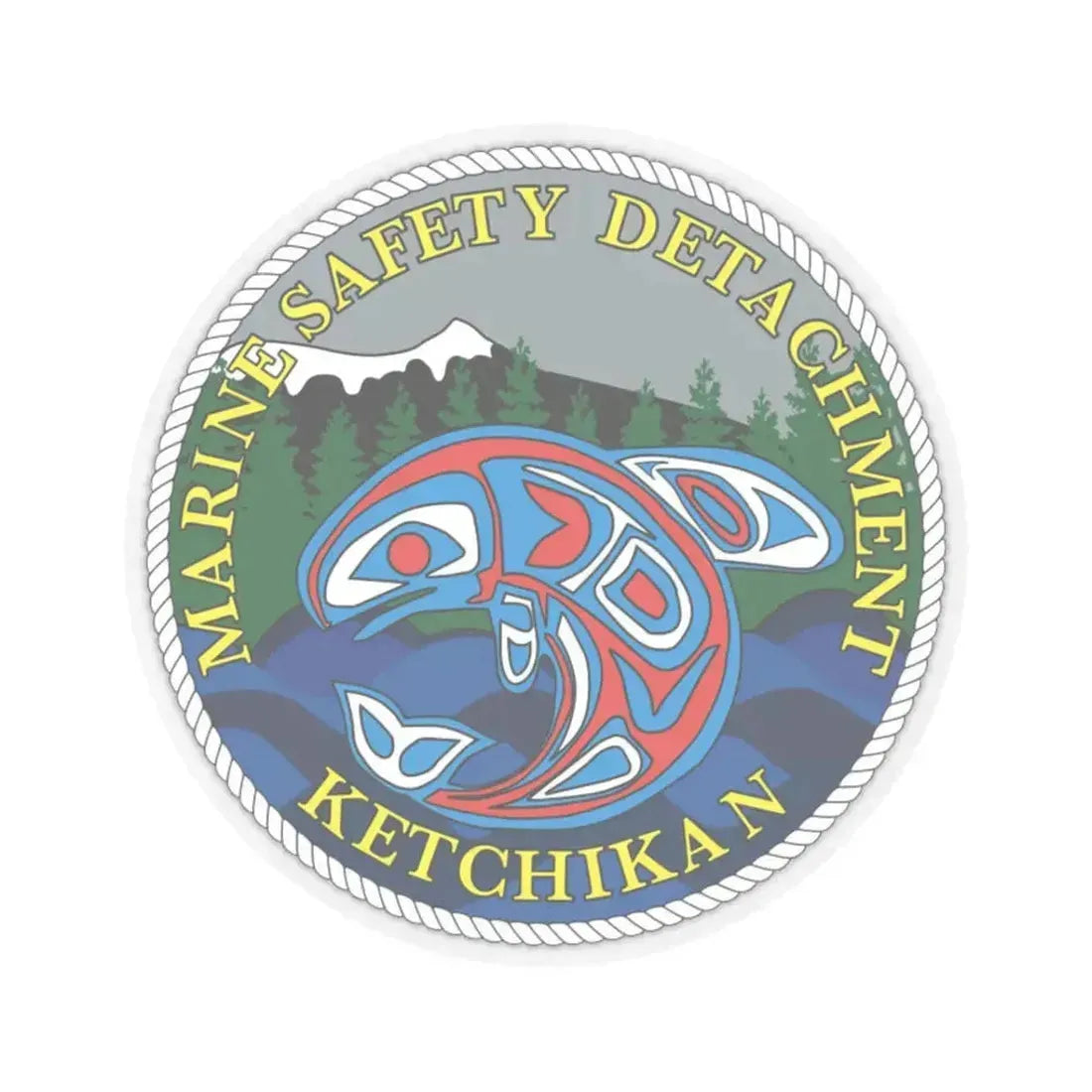 Marine Safety Detachment Ketchikan (U.S. Coast Guard) STICKER Vinyl Kiss-Cut Decal 3 Inch Transparent - The Sticker Space