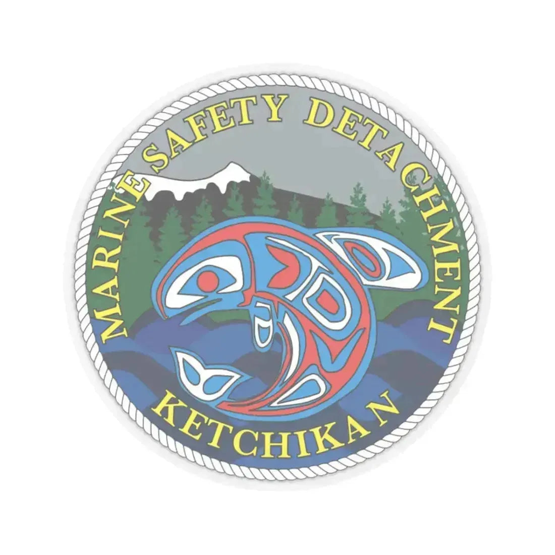 Marine Safety Detachment Ketchikan (U.S. Coast Guard) STICKER Vinyl Kiss-Cut Decal 3 Inch Transparent - The Sticker Space