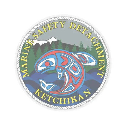 Marine Safety Detachment Ketchikan (U.S. Coast Guard) STICKER Vinyl Kiss-Cut Decal 3 Inch Transparent - The Sticker Space