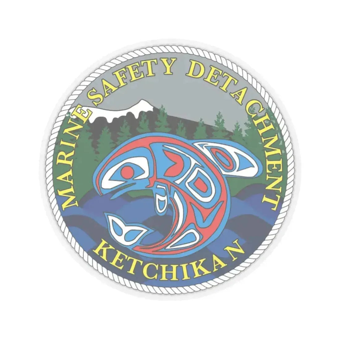 Marine Safety Detachment Ketchikan (U.S. Coast Guard) STICKER Vinyl Kiss-Cut Decal 6 Inch Transparent - The Sticker Space