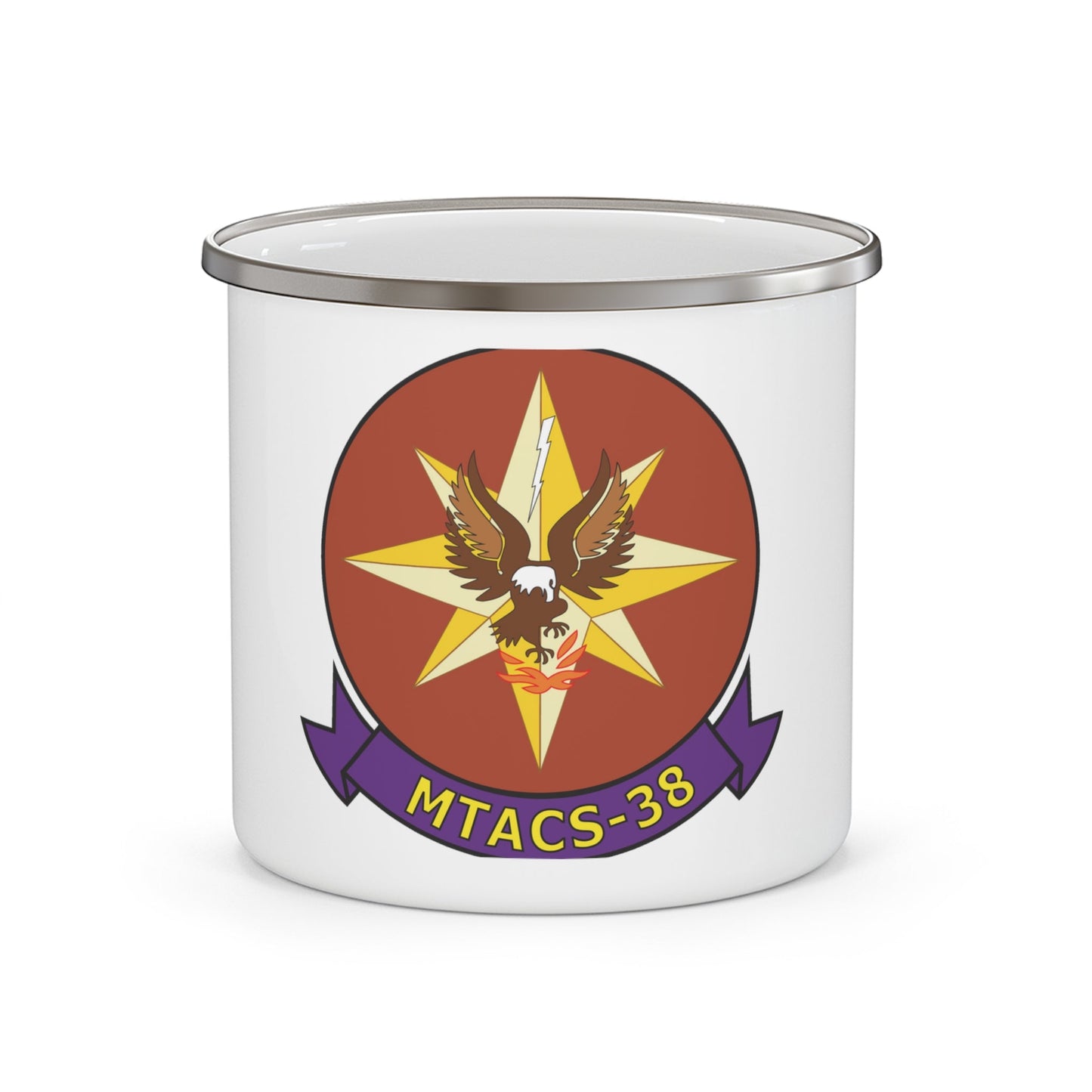 Marine Tactical Air Command Squadron 38 (USMC) Enamel Mug-12oz-The Sticker Space