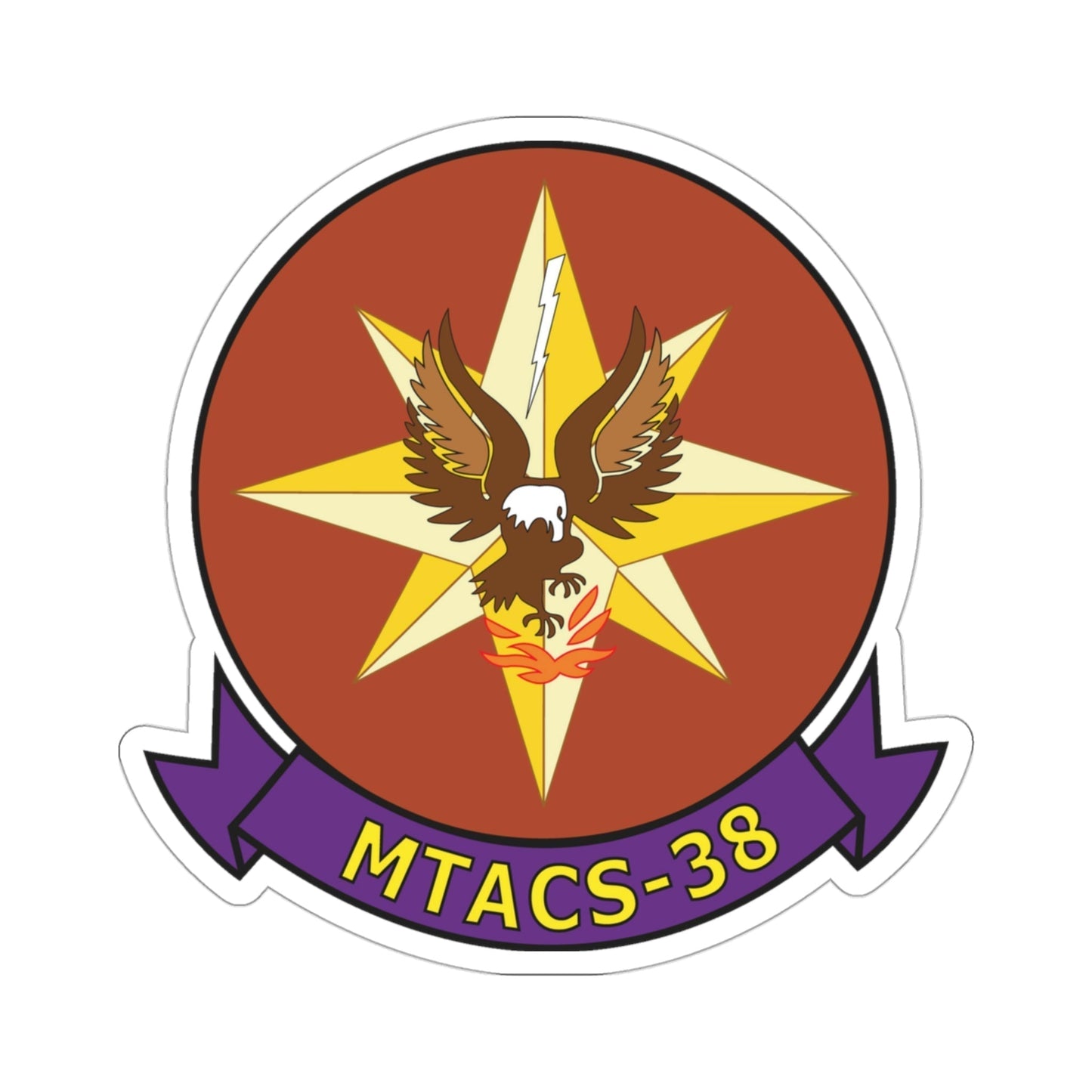 Marine Tactical Air Command Squadron 38 (USMC) STICKER Vinyl Die-Cut Decal-3 Inch-The Sticker Space