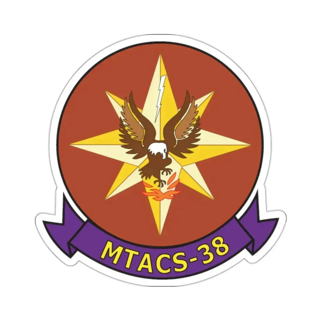 Marine Tactical Air Command Squadron 38 (USMC) STICKER Vinyl Kiss-Cut Decal 2 Inch White - The Sticker Space