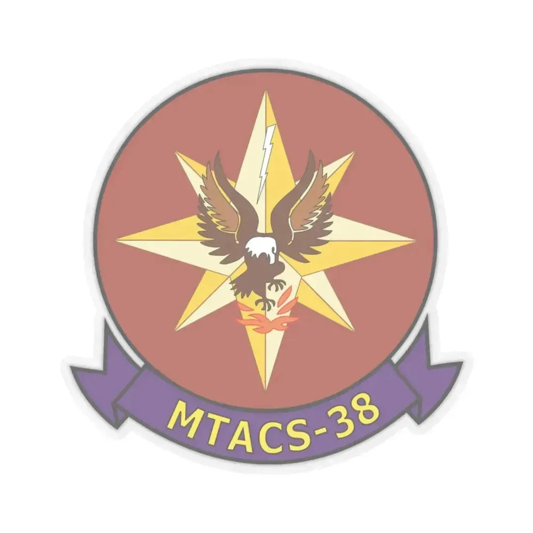Marine Tactical Air Command Squadron 38 (USMC) STICKER Vinyl Kiss-Cut Decal 6 Inch Transparent - The Sticker Space