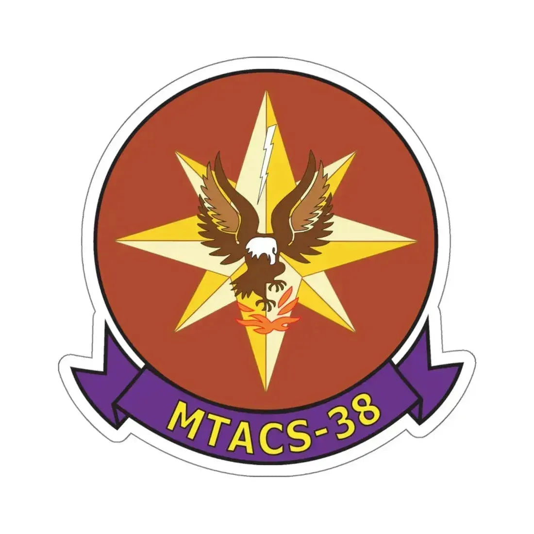 Marine Tactical Air Command Squadron 38 (USMC) STICKER Vinyl Kiss-Cut Decal 6 Inch White - The Sticker Space