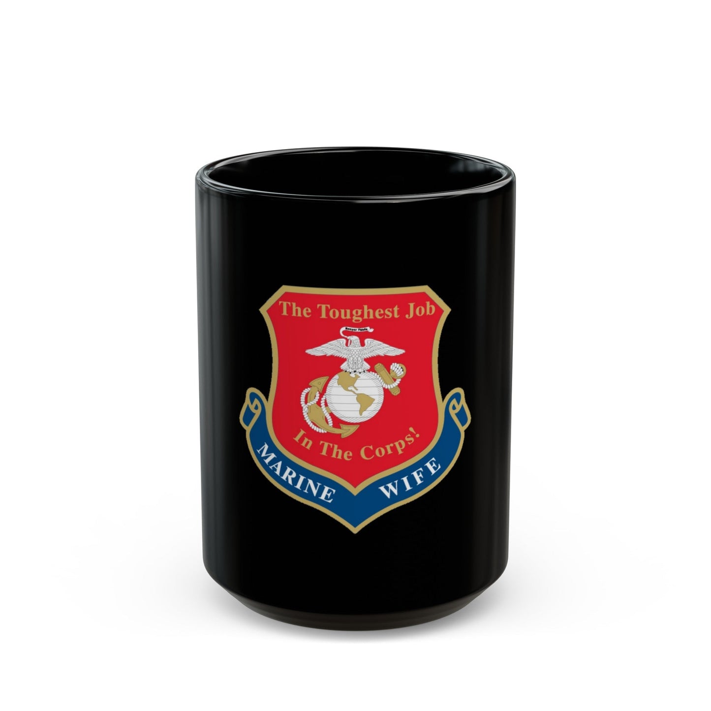 Marine Wife (USMC) Black Coffee Mug-15oz-The Sticker Space