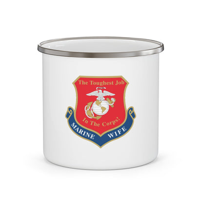 Marine Wife (USMC) Enamel Mug-12oz-The Sticker Space