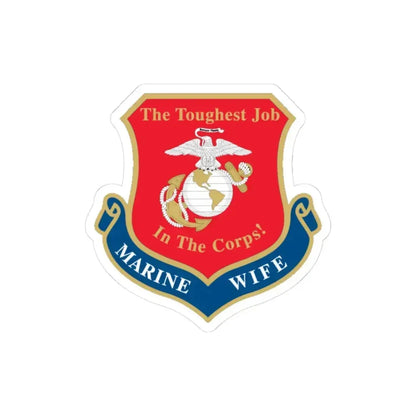 Marine Wife (USMC) STICKER Vinyl Kiss-Cut Decal 3 Inch White - The Sticker Space