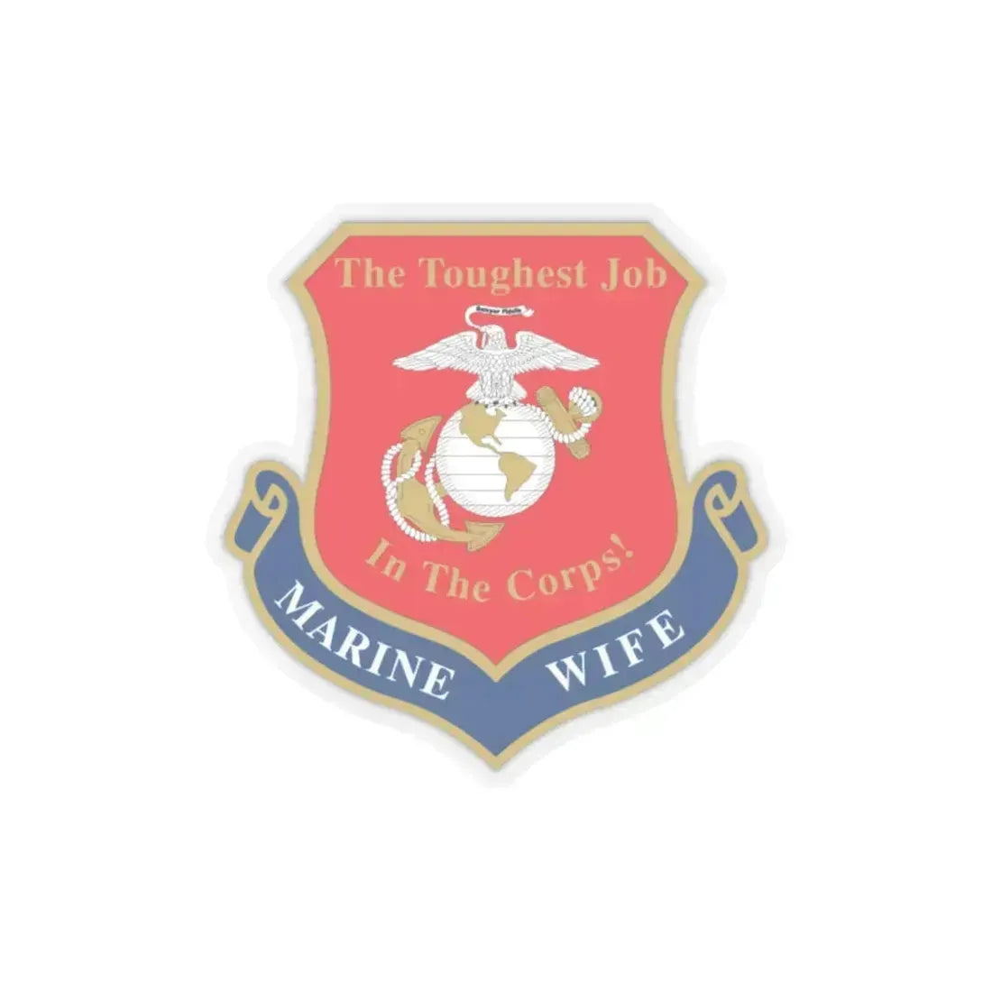 Marine Wife (USMC) STICKER Vinyl Kiss-Cut Decal 6 Inch Transparent - The Sticker Space
